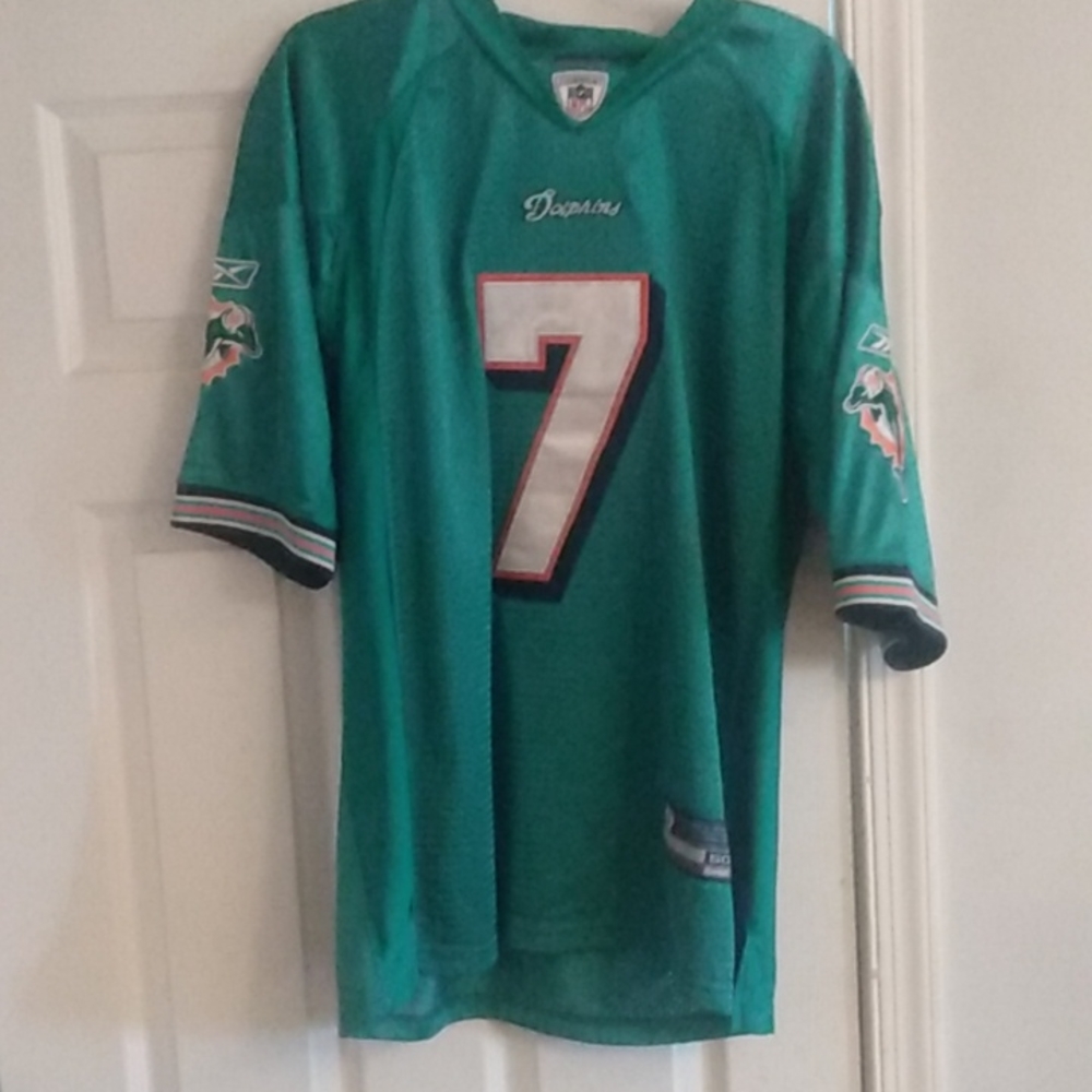 Size 50 Miami dolphins throwback jersey number 7 player is Henne